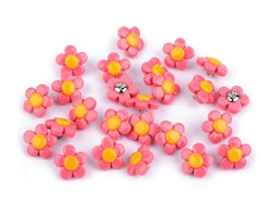 K1202 Knapp Blomma mörkrosa (25 st)