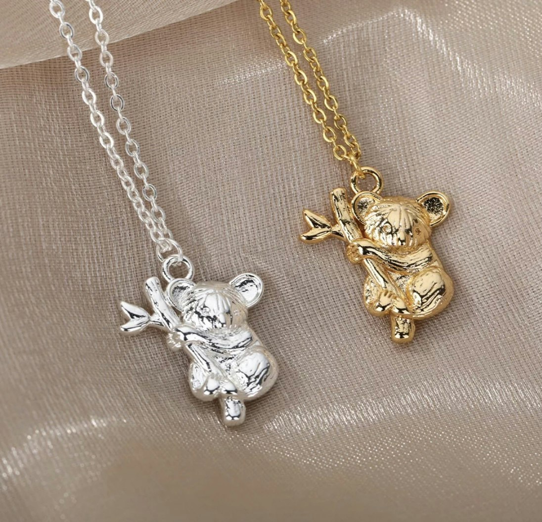 Halsband koala silver