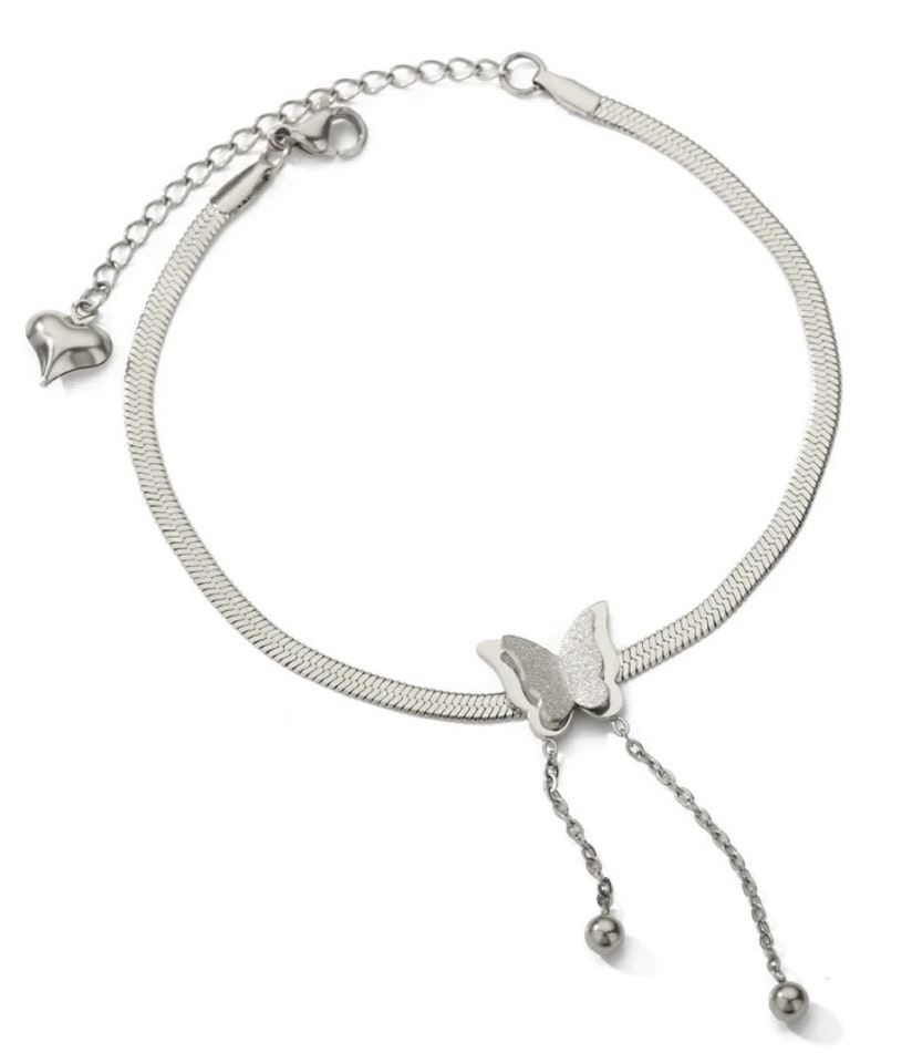 Armband butterfly fjäril silver