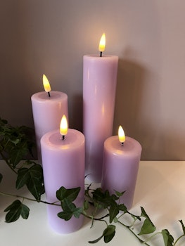 Fyra stycken led-blockljus - Lavendel