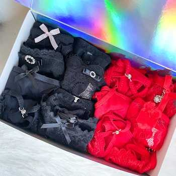 Pantybox black & red