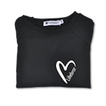 Sweatshirt - Namn i Hjärta (svart)