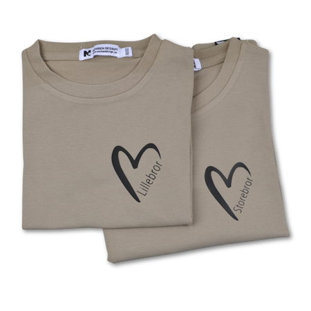 T-shirt - Namn i Hjärta (cashew)