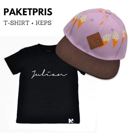 PAKETPRIS - Tshirt (svart) & keps Glass