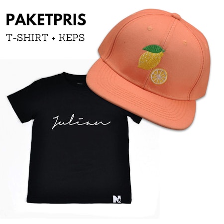PAKETPRIS - Tshirt (svart) & keps Citron