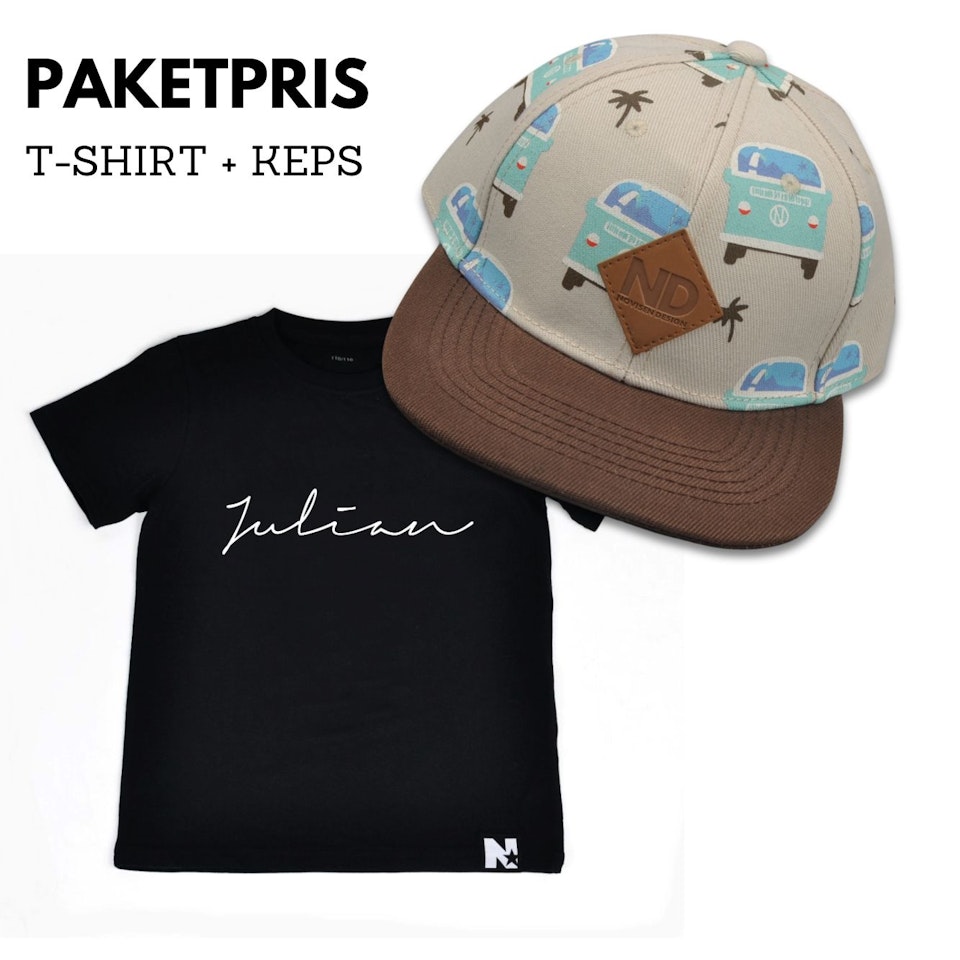 PAKETPRIS - Tshirt (svart) & keps Bussar