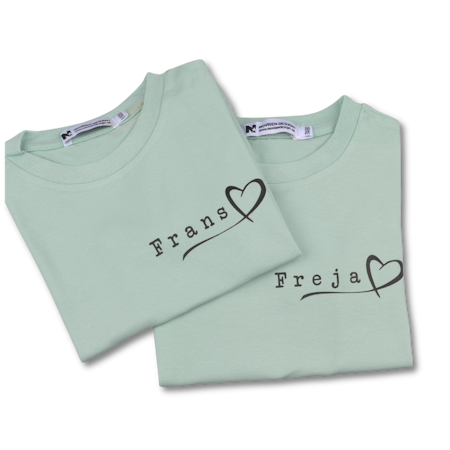 T-shirt - heart (mint)