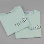 T-shirt - heart (mint)