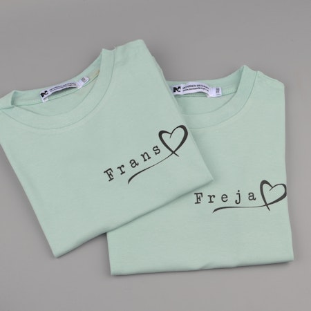 T-shirt - heart (mint)