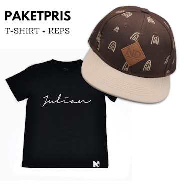 PAKETPRIS - Tshirt (svart) & keps Rainbow