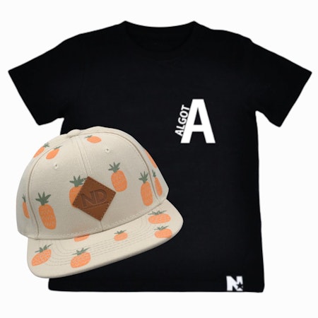 PAKETPRIS - Namntshirt & keps (Ananas)