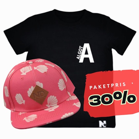 PAKETPRIS - Namntshirt & keps (Snäckor)