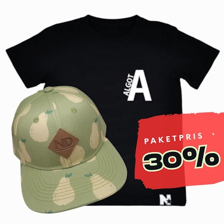 PAKETPRIS - Namntshirt & keps (Päron)
