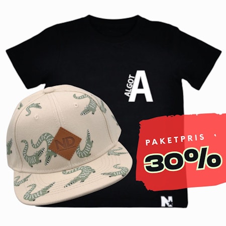 PAKETPRIS - Namntshirt & keps (Krokodil)
