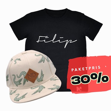 PAKETPRIS - Namntshirt & keps (Krokodil)