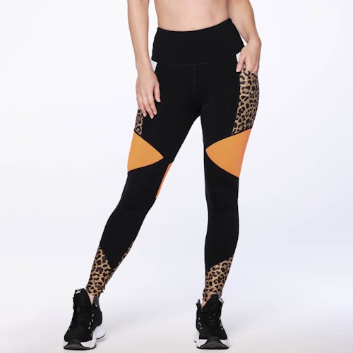 Zumba Dance Crew High Waisted Panel Ankle Leggings