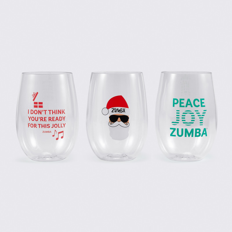Peace Joy Zumba Glasses 3PK