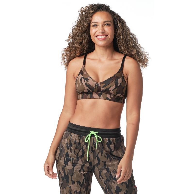 Zumba Camo Flame Bra