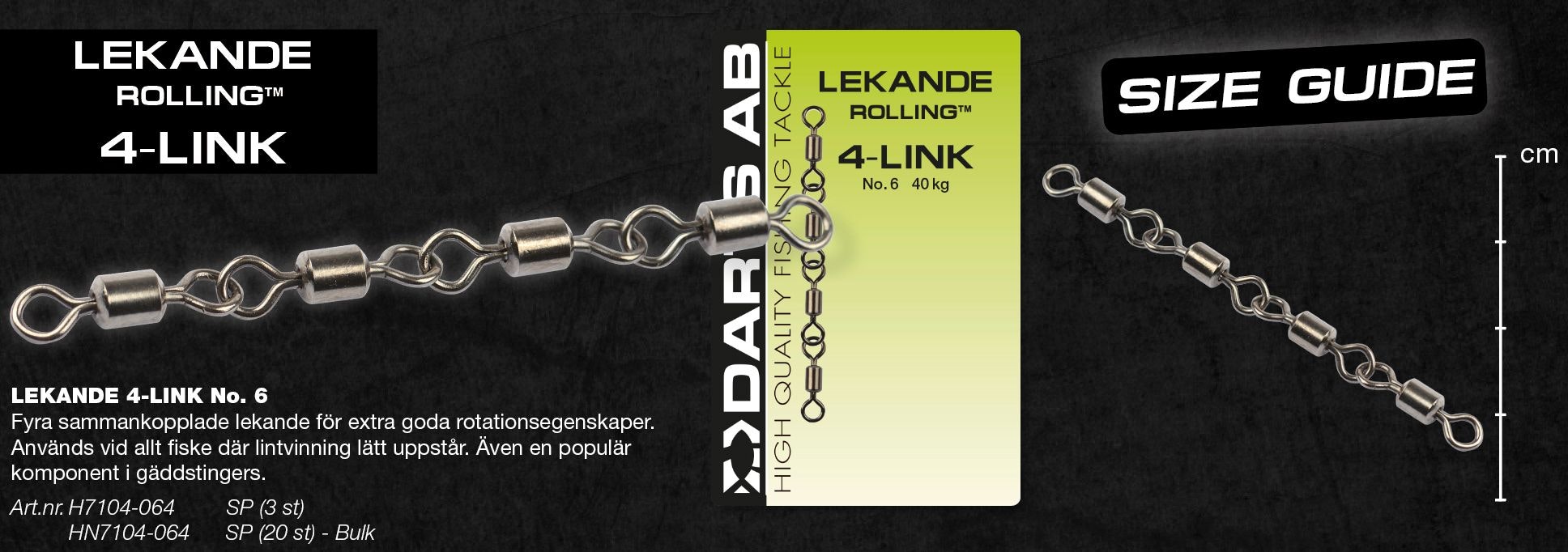 Darts Lekande 4-link strlk 6 - 3pack