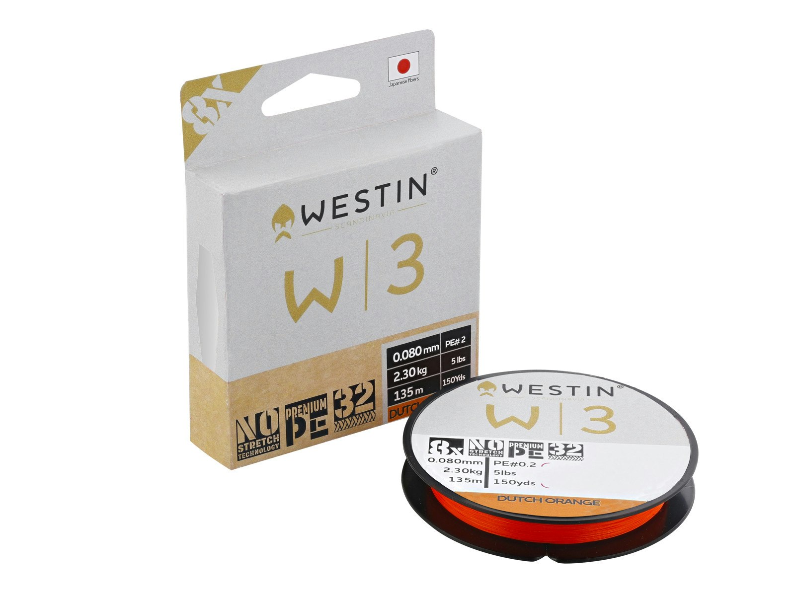Westin W3 8-Braid Dutch Orange - 135m