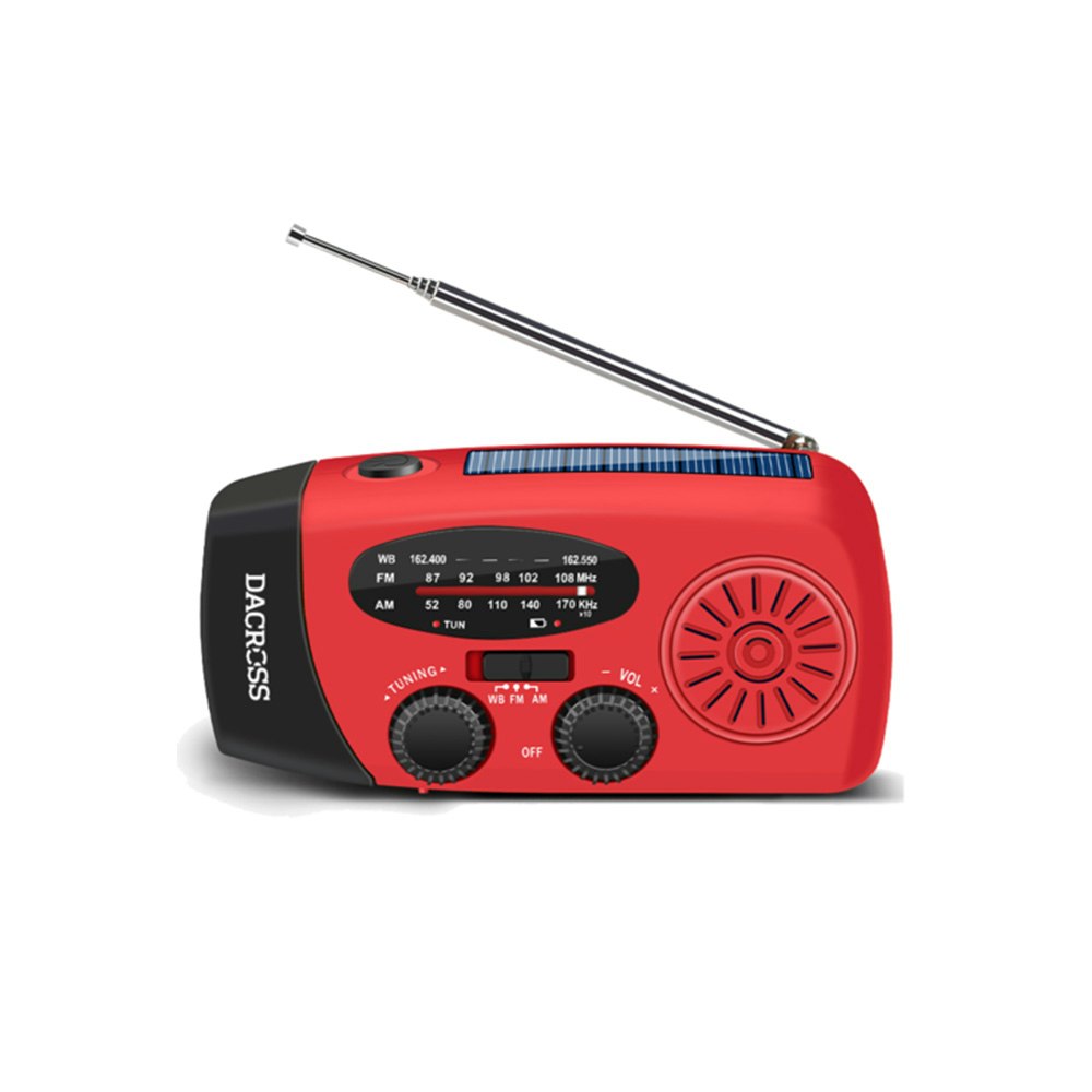 Nödradio 2000 mAh - AM/FM Powerbank Solcell inkl USB