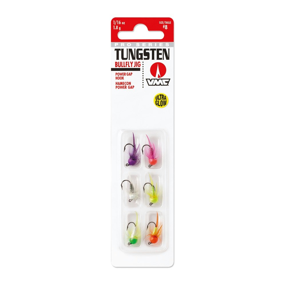 VMC Tungsten Bullfly Kit #10 1,8gr Glow - 6-pack