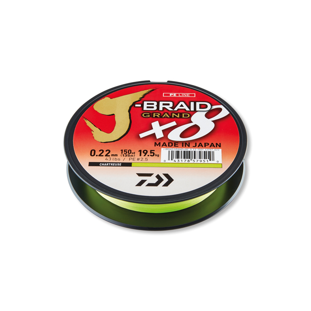 Daiwa J-Braid Grand X8 Chartreuse 135m