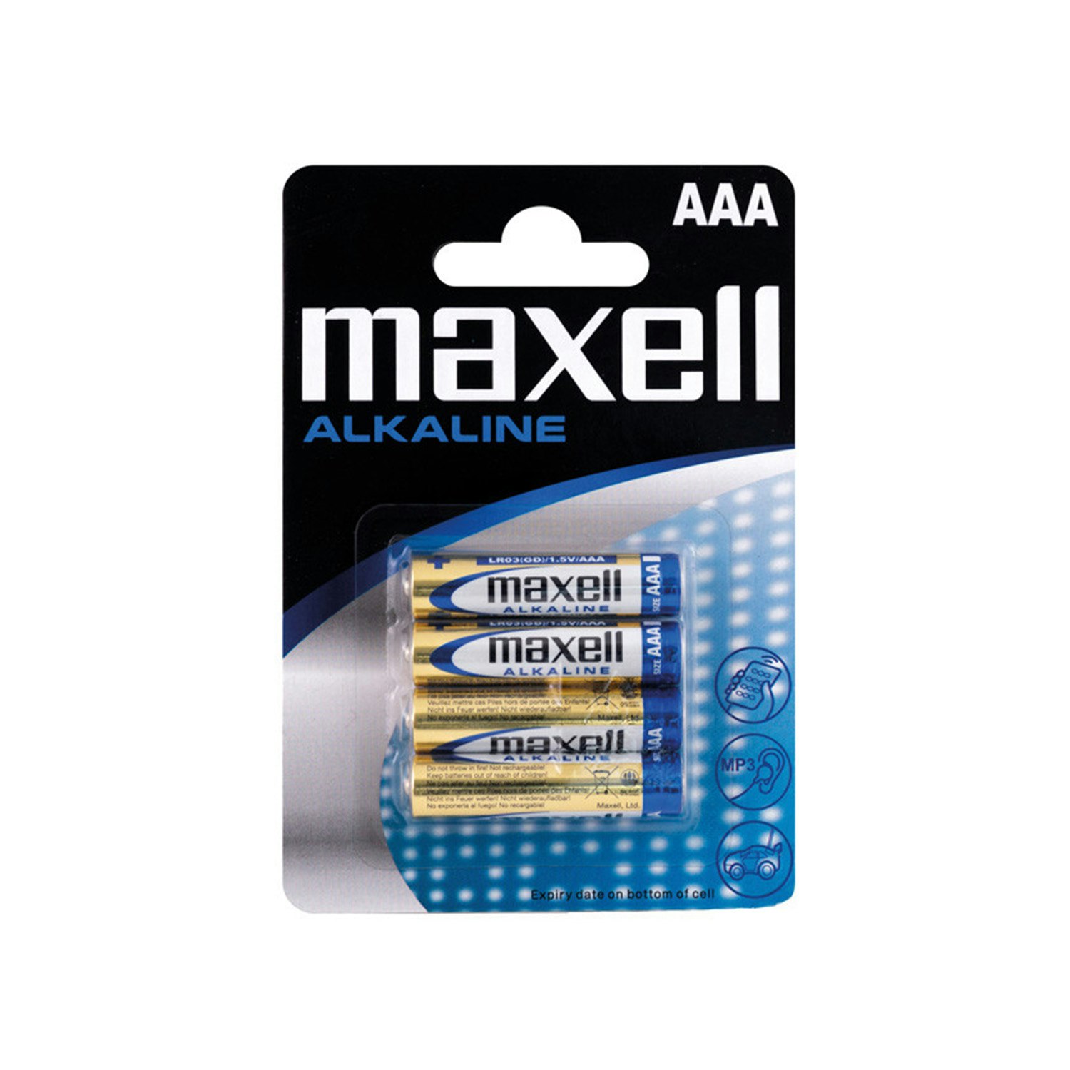 Maxell Alkaline AAA / LR 03-batterier - 4st