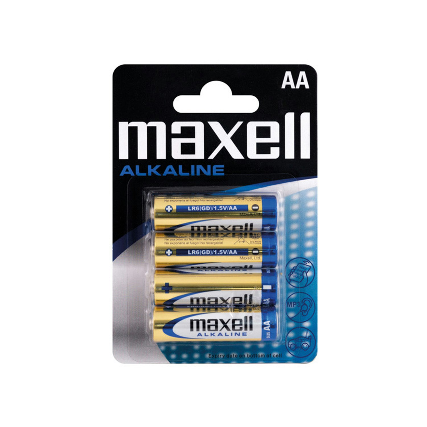 Maxell Alkaline AA / LR6-batterier - 4st