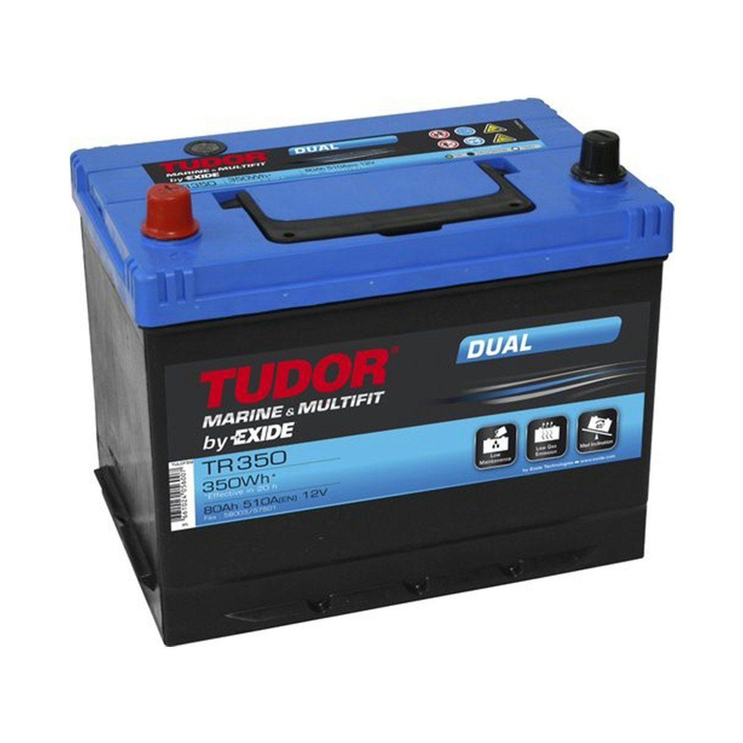 Tudor Batteri Dual 12V 80Ah