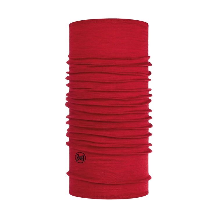 Buff Tubhalsduk Midweight Merino Wool Solid Red