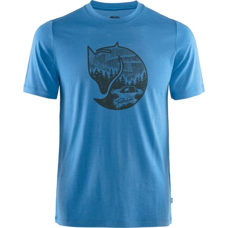 Fjällräven T-shirt Abisko Wool Fox SS Man UN Blue