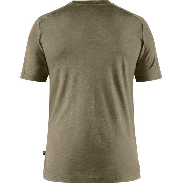 Fjällräven T-shirt Abisko Wool Tältplats SS Man Light Olive