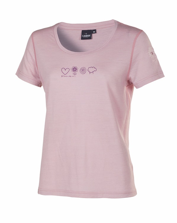 Ivanhoe T-shirt UW Meja symbols Pink - ylle.net - allt i ull