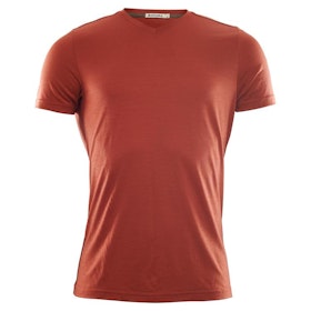 Aclima T-shirt LightWool T-shirt V-neck Man Red Ochre
