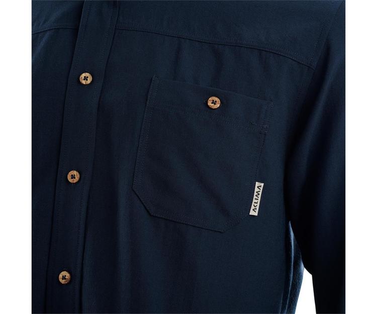 Aclima Skjorta LeisureWool Woven Wool Shirt Man Navy Blazer