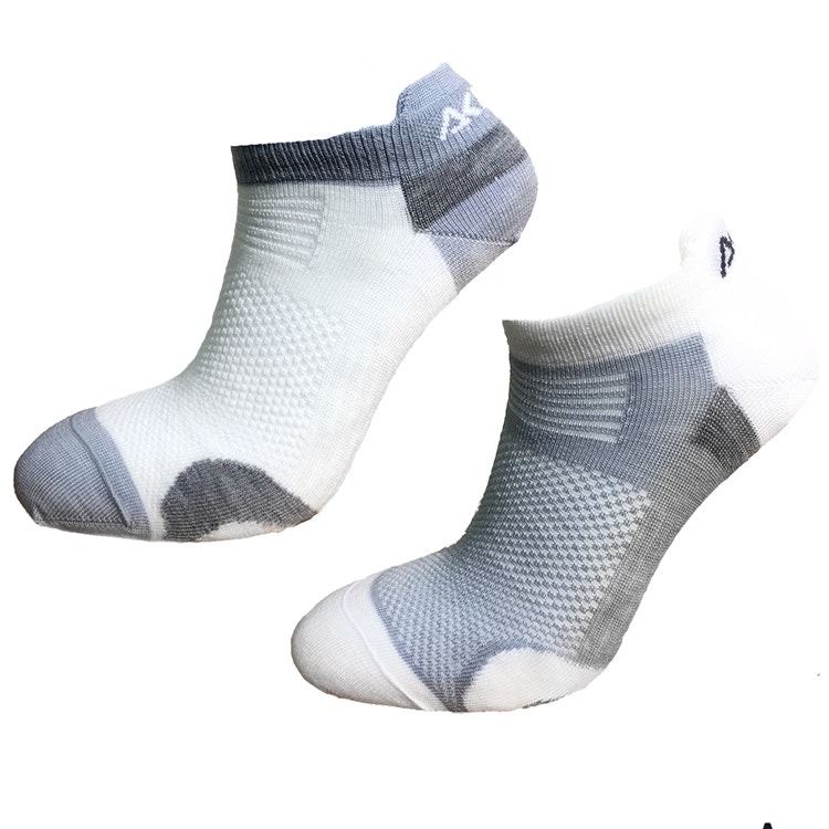 Aclima AS Strumpor Ankle Socks 2-pack -White/Grey - ylle.net - allt i ull