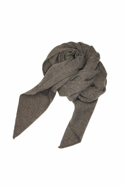 Mathlau Halsduk Scarf Lambswool -Brown Melange