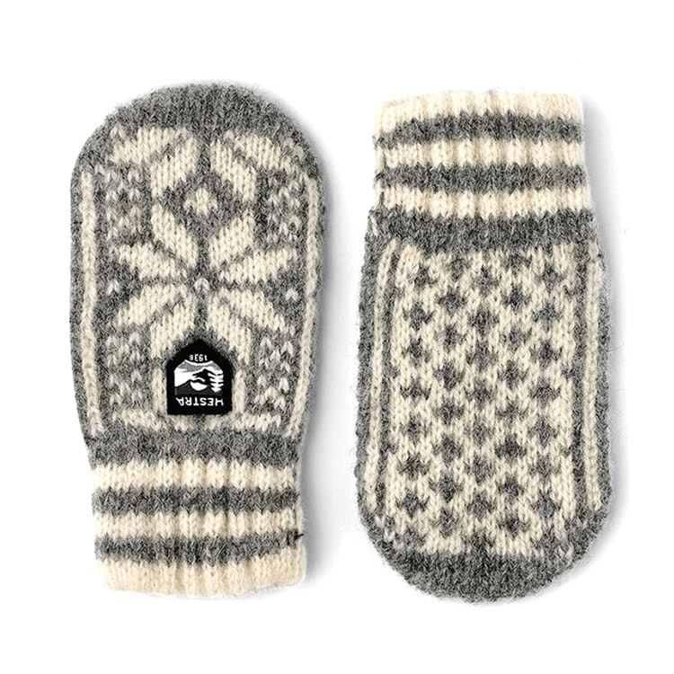 Hestra Gloves Vantar Kid´s Nordic Mitt Grå/Offwhite - ylle.net - allt i ull