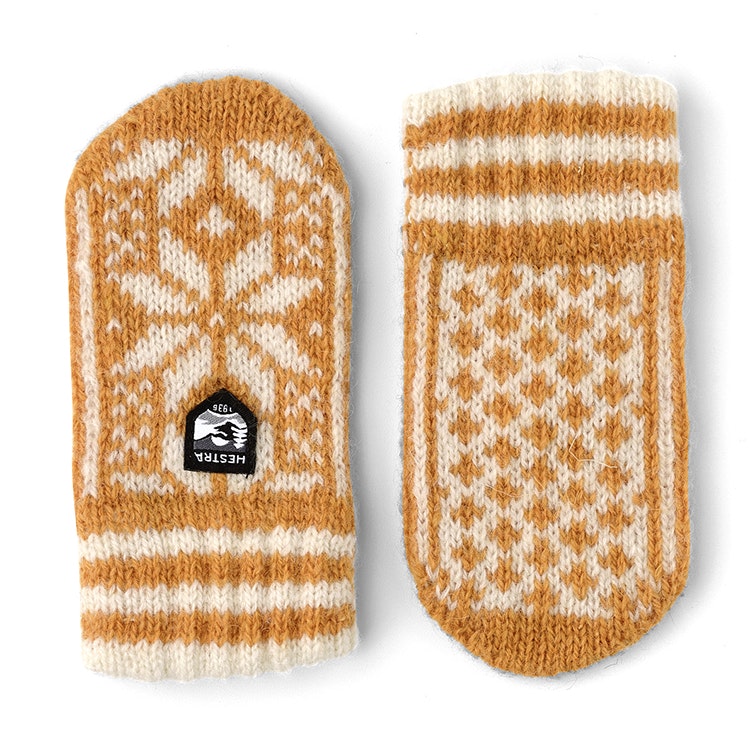 Hestra Gloves Vantar Kid´s Nordic Mitt Senap/Offwhite