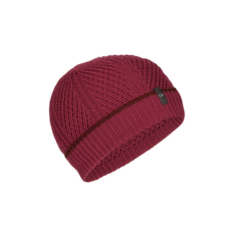 Icebreaker Mössa Waypoint Beanie Cherry/Espresso