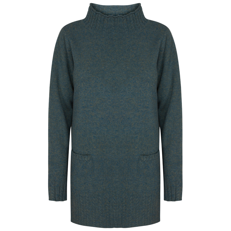 Two Danes Tröja Line Sweater Blue Grass