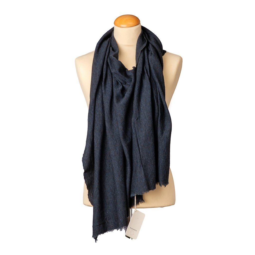 By Basics Poncho Small Midnight Blue Melange