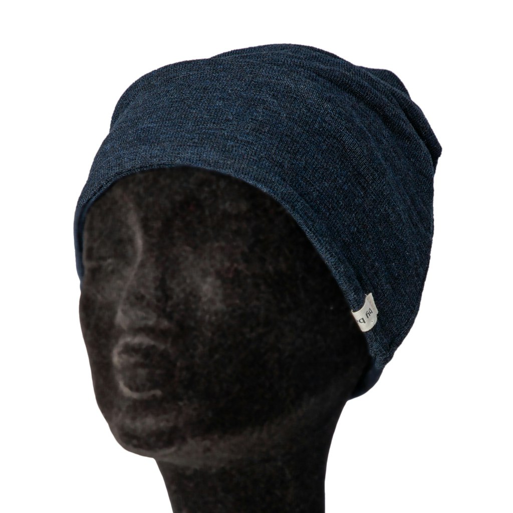 By Basics Mössa Hat Midnight Blue Melange