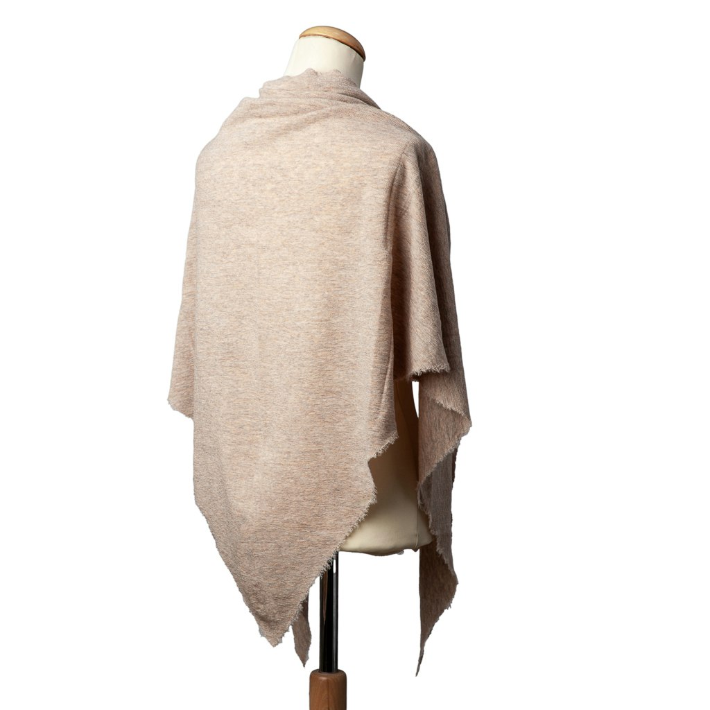By Basics trekantssjal Shawl Sand Melange