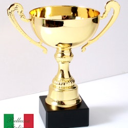 Guldcup Firenze med metallskylt och digitaltryck