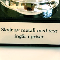 Silvercup Sanremo med metallskylt och digitaltryck