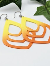 Ombre stora droppar - gult / orange