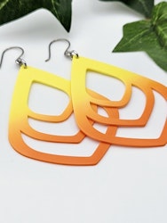 Ombre stora droppar - gult / orange