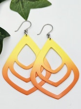 Ombre stora droppar - gult / orange